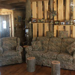 Cabin rental amenities include dining area, dishwasher, gas stove, refrigerator, and other must-have kitchen essentials.